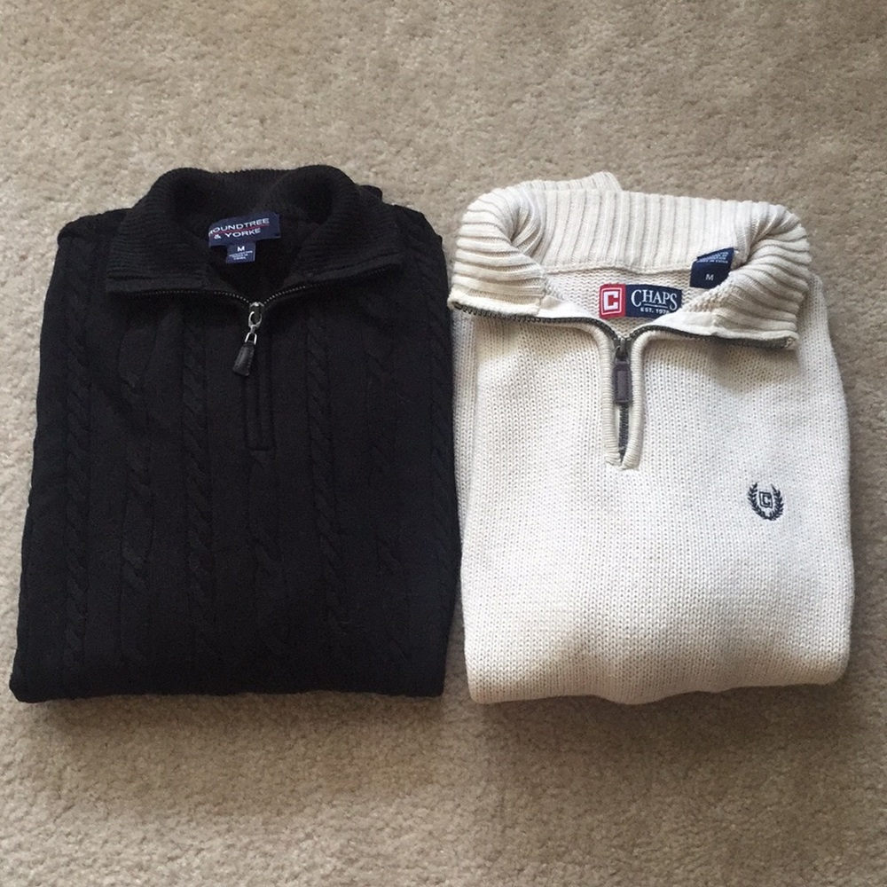 Two half zip men’s sweaters